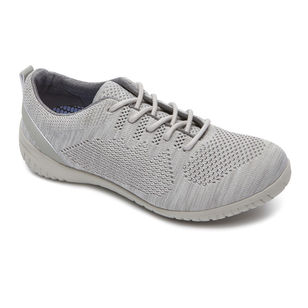 Rockport Womens Raelyn Knit Tie - Sneakers Grey - ESJ407839